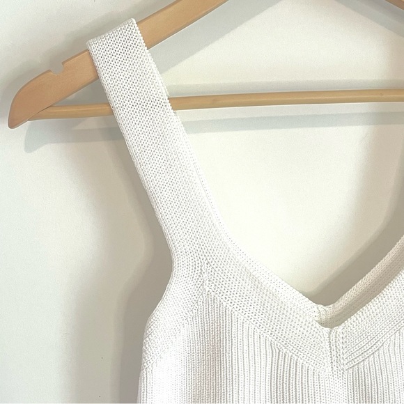 Aritzia Wilfred White Knit Crop Top - Picture 2 of 5